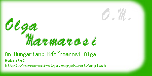 olga marmarosi business card